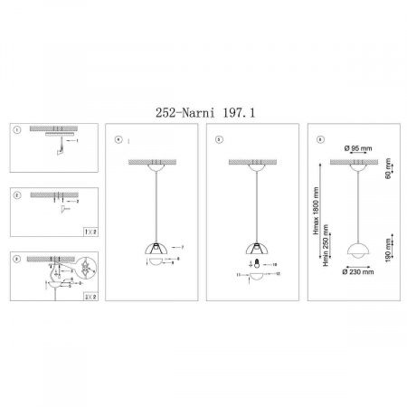 Подвесной светильник Lucia Tucci Narni 197.1 Verde