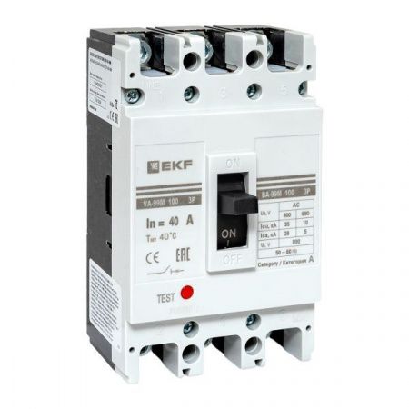Выключатель автоматический ВА-99М 100/40А 3P 35кА EKF