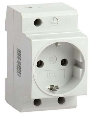Розетка РАр10-3-ОПс заземлением на DIN-рейку IEK