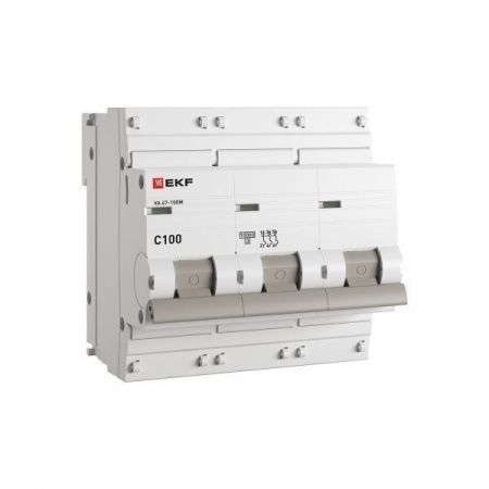 Автоматический выключатель ВА 47-100M 3P 100А (C) 10kA без теплового расцепителя EKF PROXIMA
