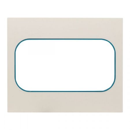 Стокгольм Рамка для розетки 2-местная белая с линией цвета синий EKF PROxima